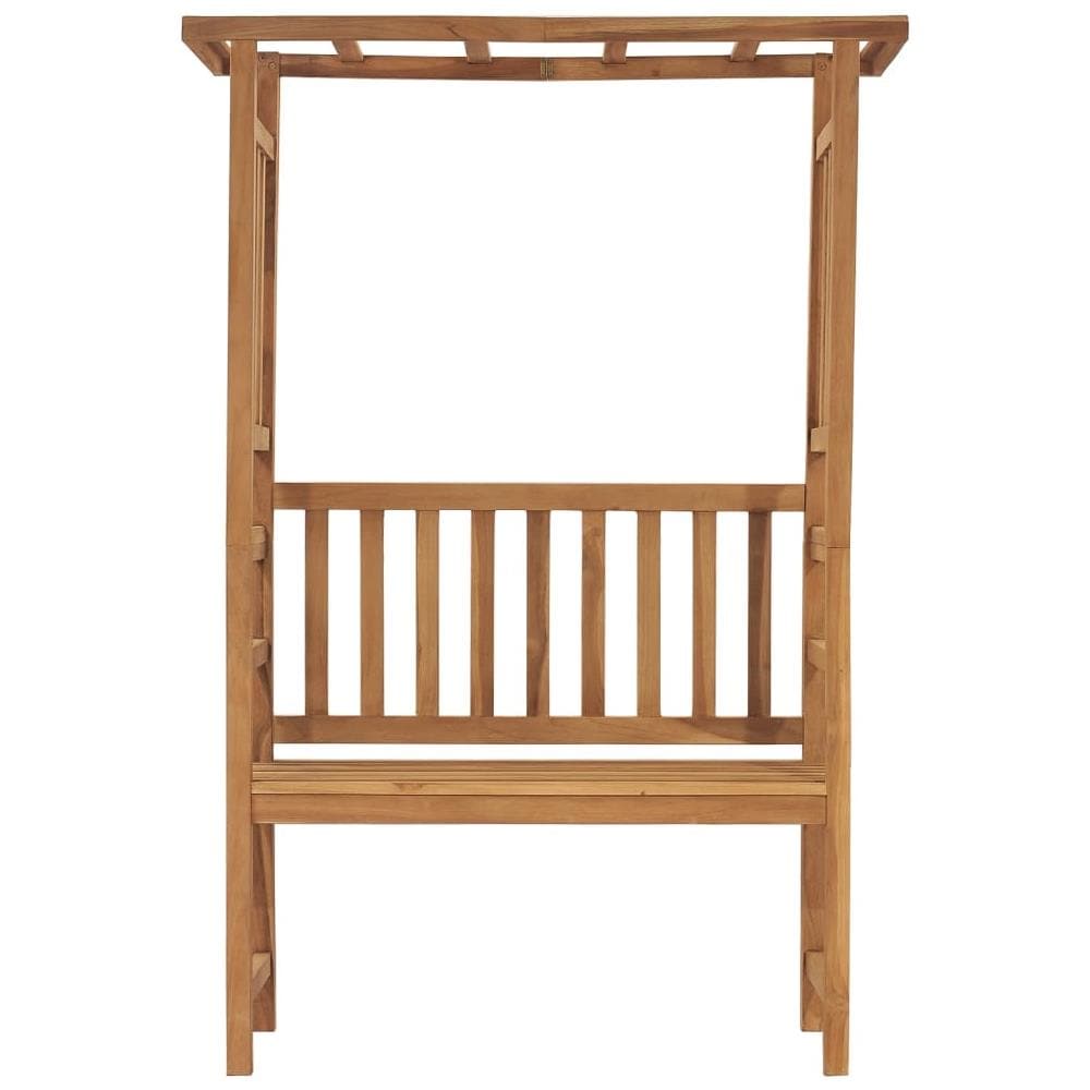 Panca da Giardino con Pergolato 115 cm Legno Massello di Teak - Foto 2