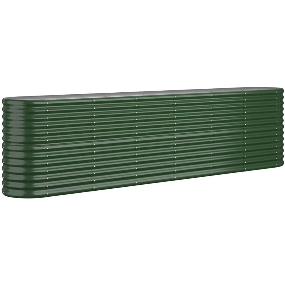 Letto Giardino Acciaio Verniciato a Polvere 260x40x68 cm Verde - Foto 1