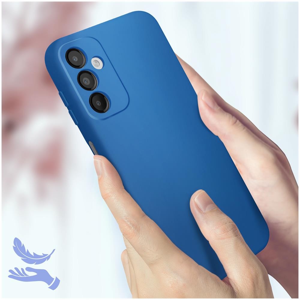 Cover Per Samsung A14 5g E 4g Semirigida Finitura Soft-touch, Fast Cover Azzurra - Foto 2