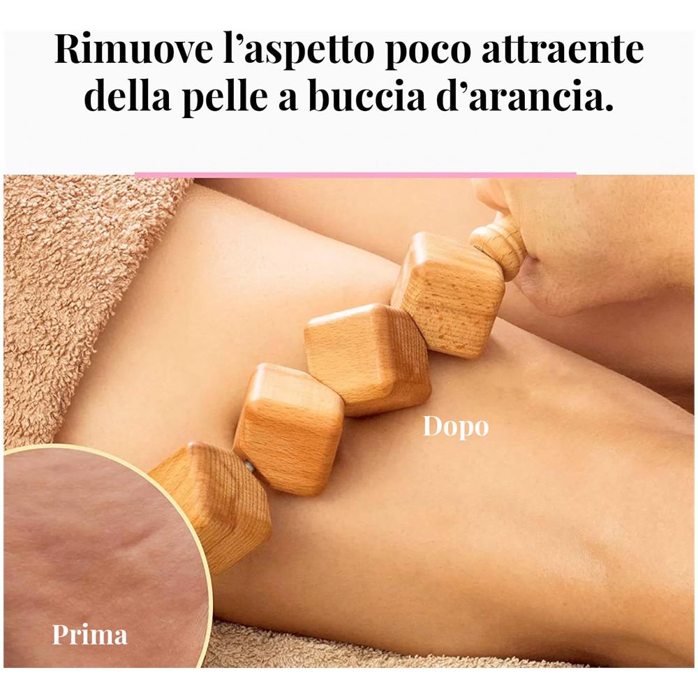 Set Di Maderoterapia In Legno Con Massaggiatore A Rullo, Dispositivo Di Drenaggio Linfatico E Coppa Svedese Per La Cellulite - Foto 3