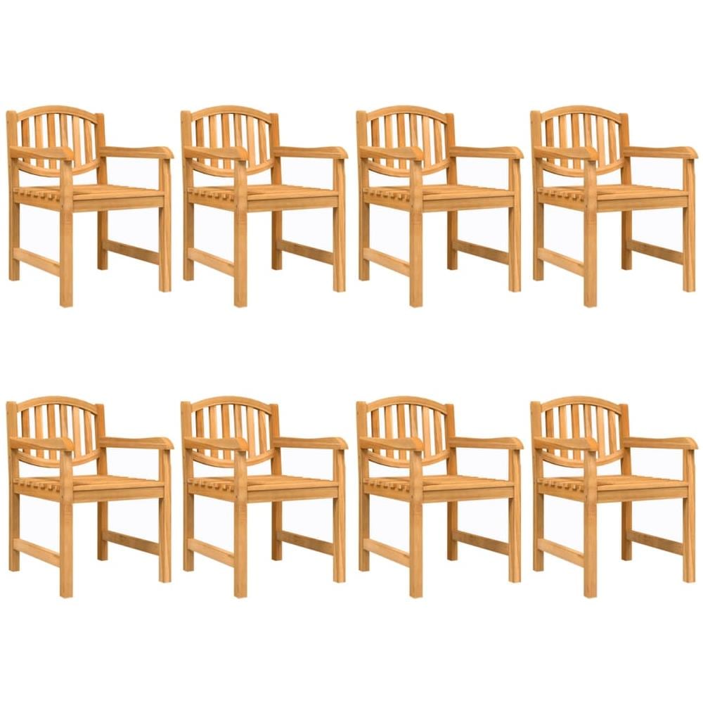 Sedie Da Giardino 8 Pz 58x59x88 Cm In Legno Massello Di Teak - Foto 1