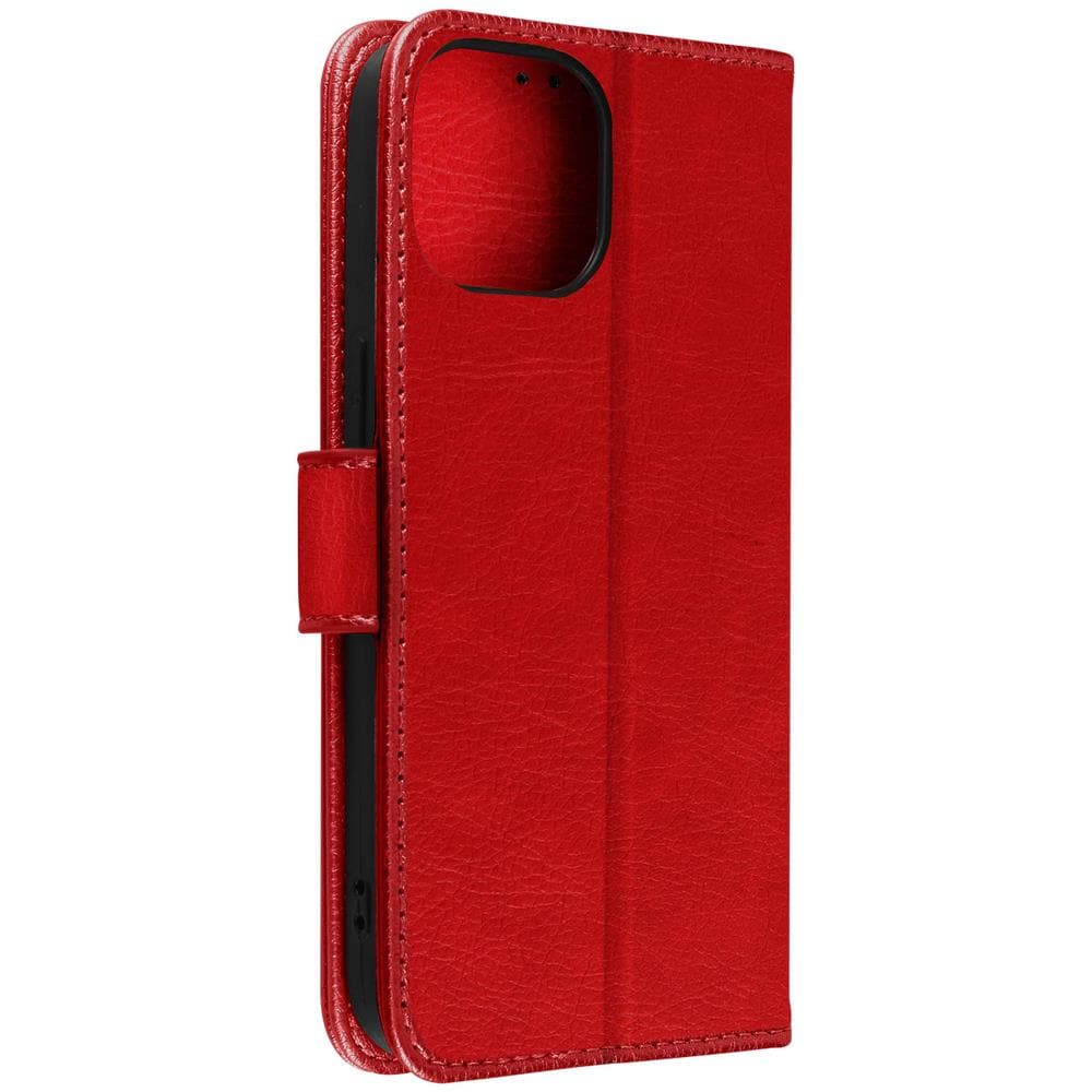 Custodia Per Iphone 15 Plus Copertina Portacarte Funzione Supporto Rossa - Foto 1