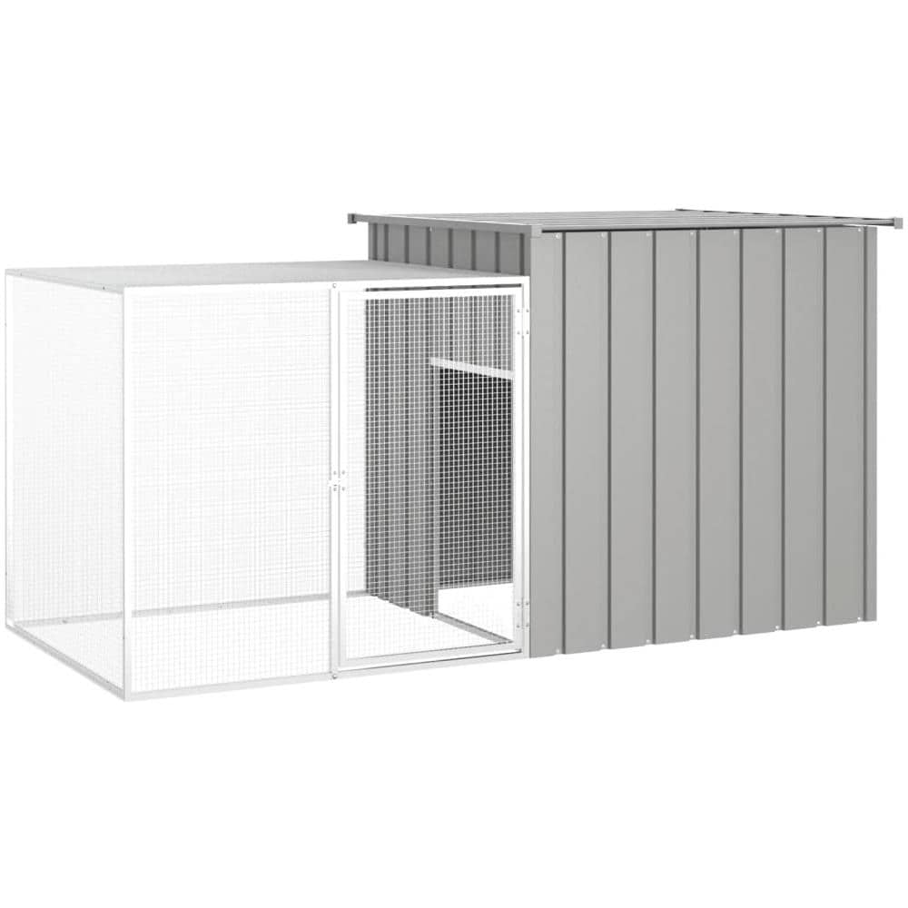 Gabbia per Polli grigio 200x91x100 cm Acciaio Zincato - Foto 1