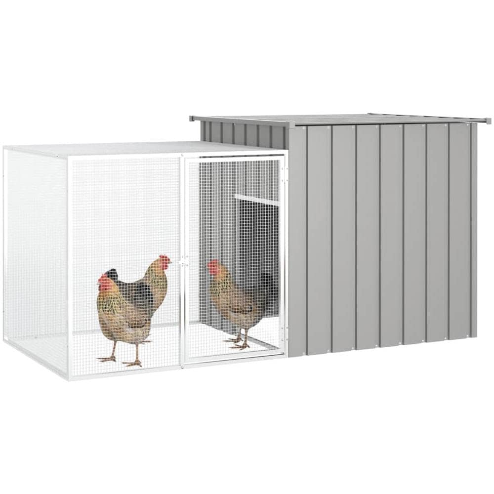 Gabbia per Polli grigio 200x91x100 cm Acciaio Zincato - Foto 2