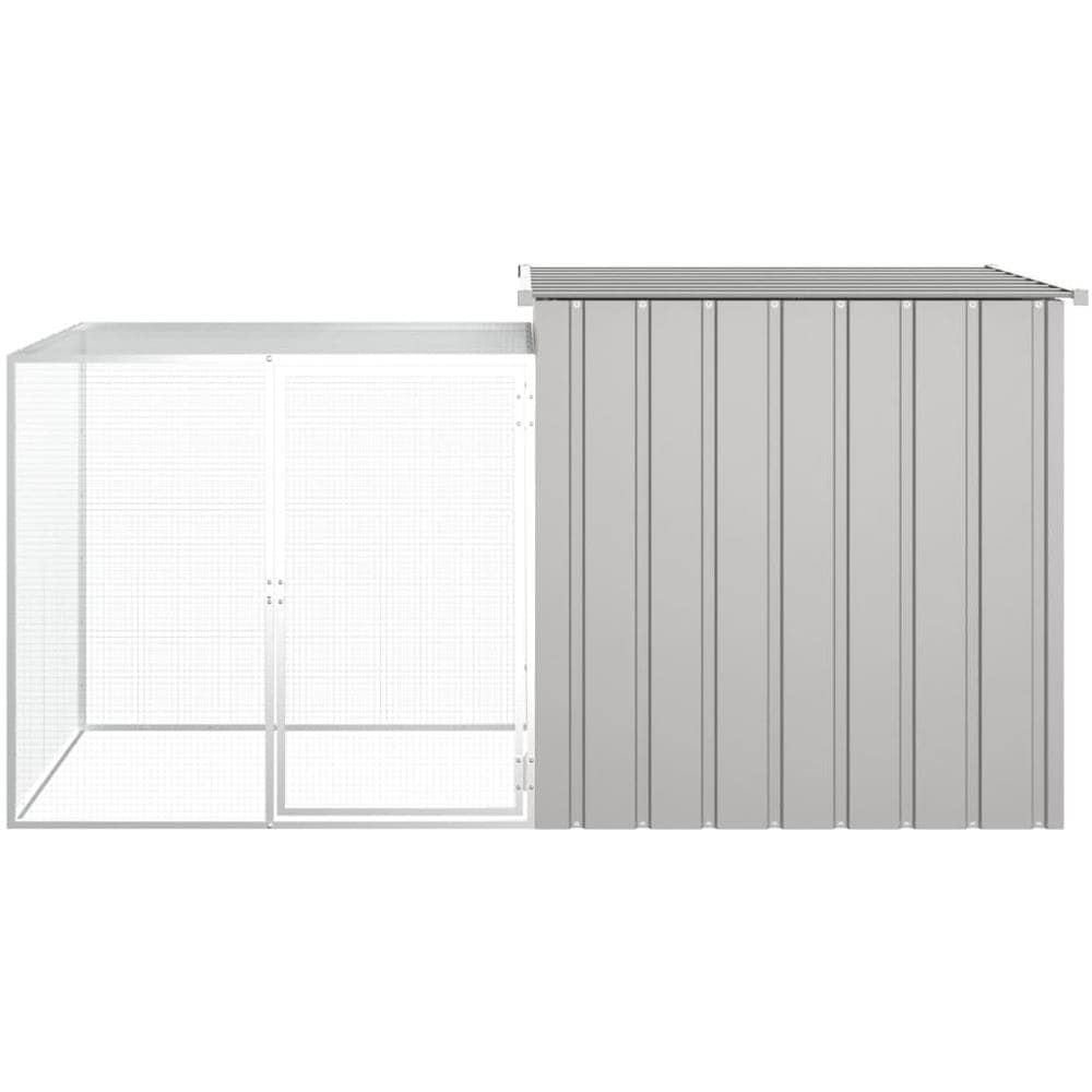 Gabbia per Polli grigio 200x91x100 cm Acciaio Zincato - Foto 3