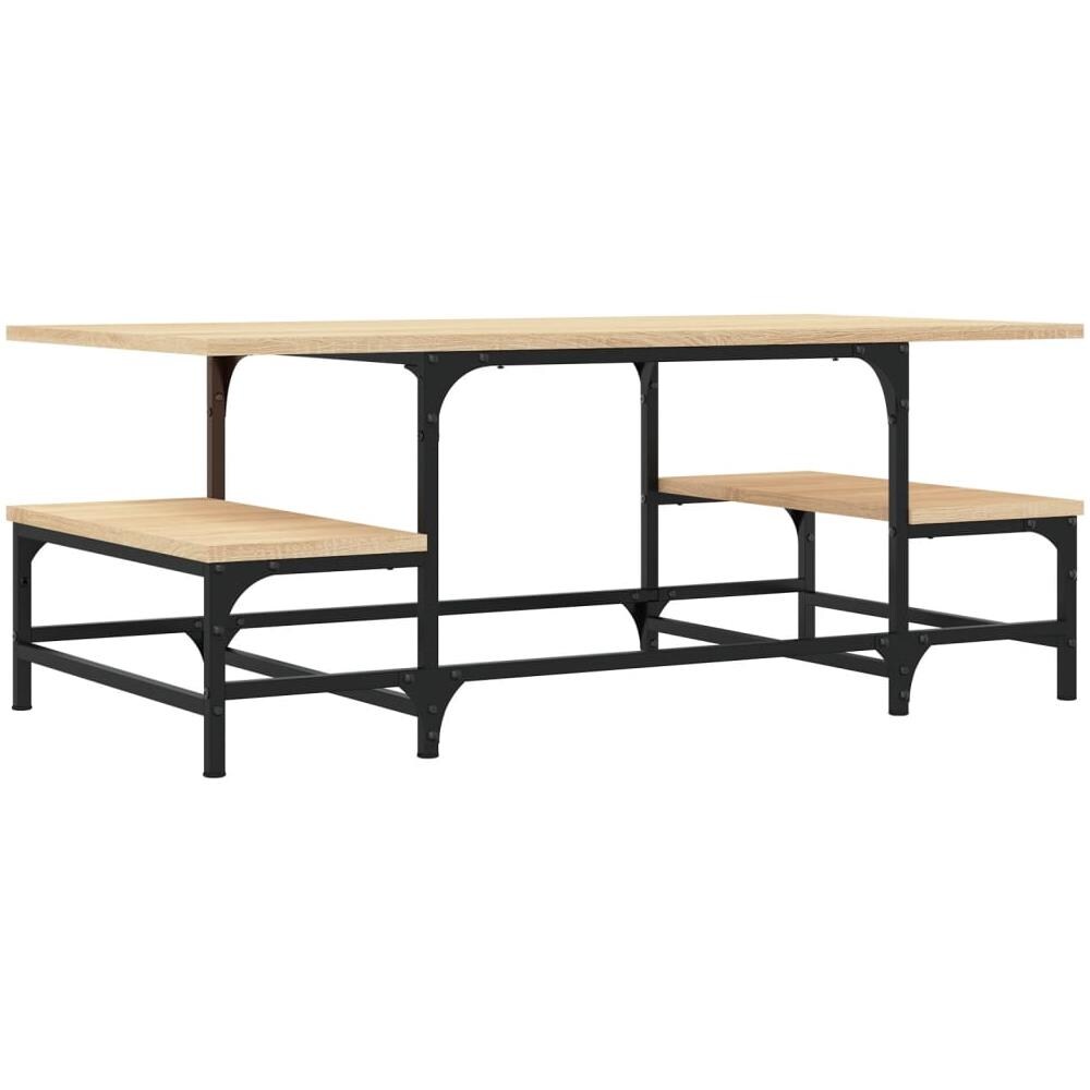 Tavolino Salotto Rovere Sonoma 100x50,5x40 Cm Legno Multistrato - Foto 2