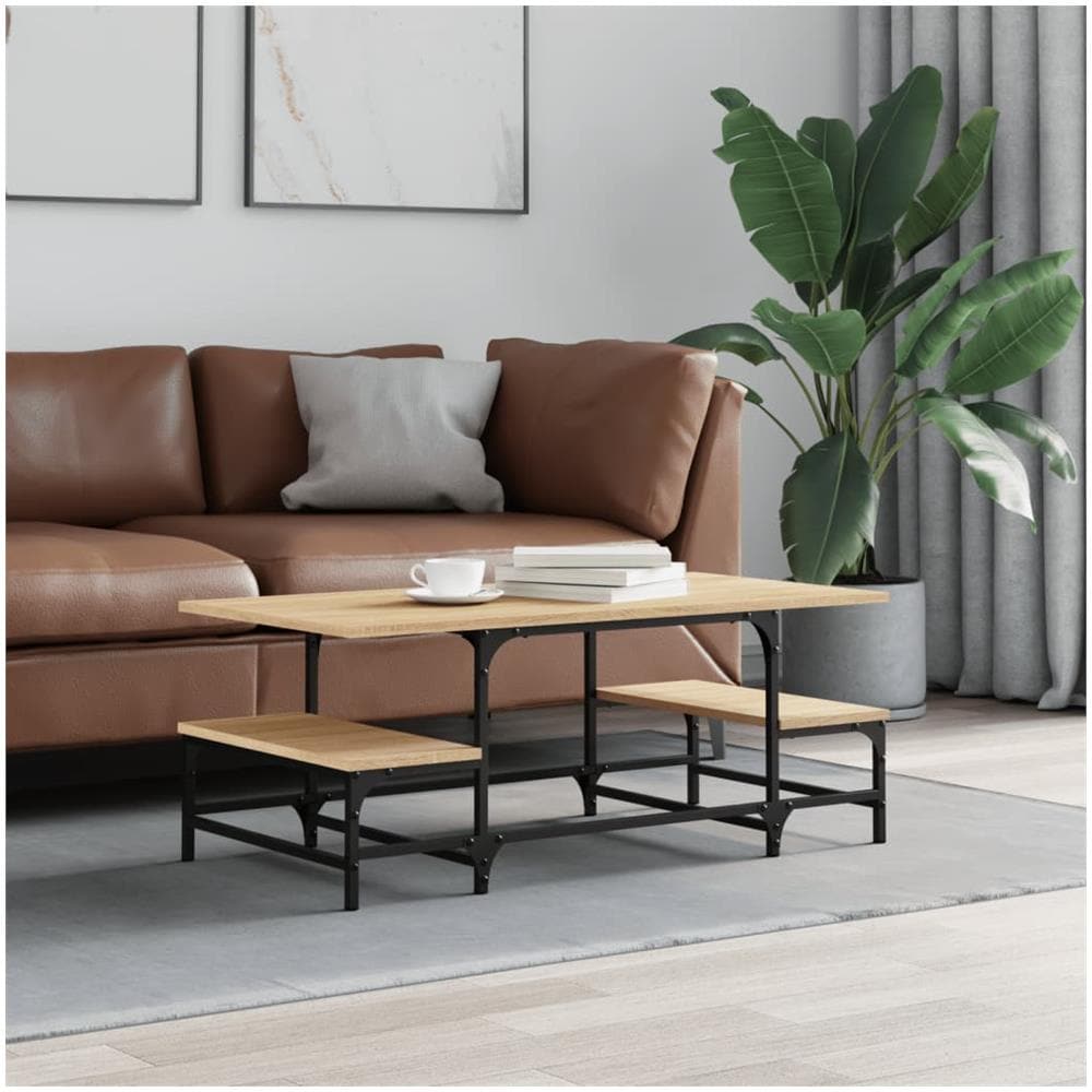 Tavolino Salotto Rovere Sonoma 100x50,5x40 Cm Legno Multistrato - Foto 1