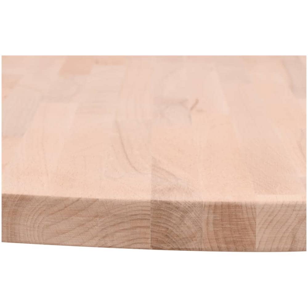 Piano Per Tavolo 90x2,5 Cm Rotondo In Legno Massello Di Faggio - Foto 3