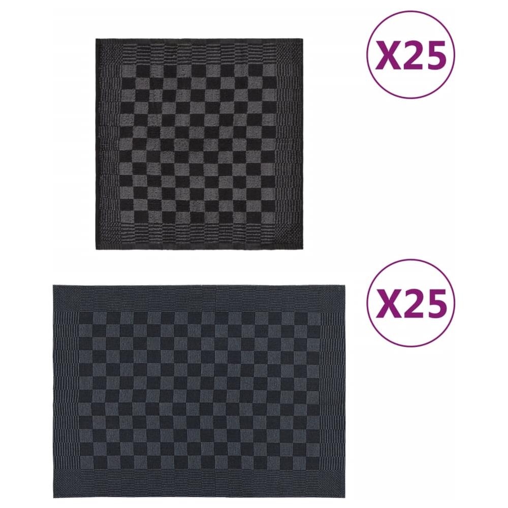 Set Strofinacci 50 Pz In Cotone Nero E Grigio - Foto 1