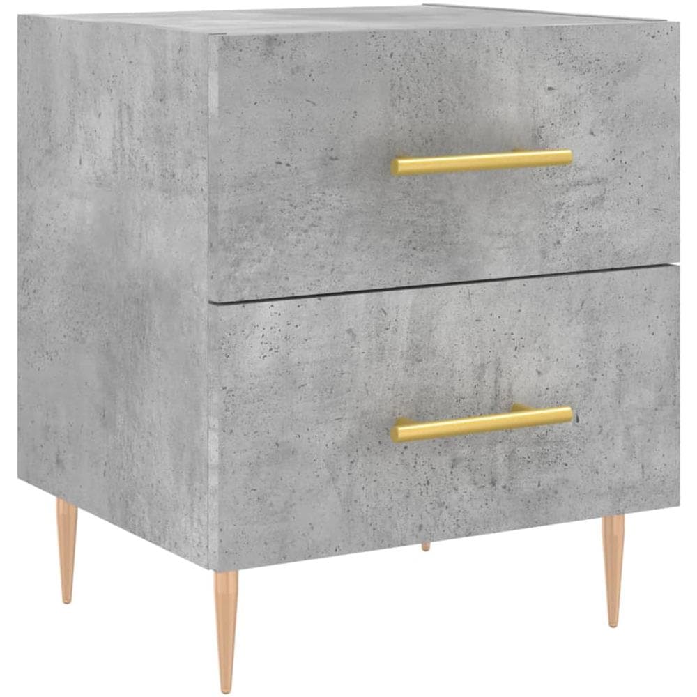Comodino Grigio Cemento 40x35x47,5 Cm In Legno Multistrato - Foto 2