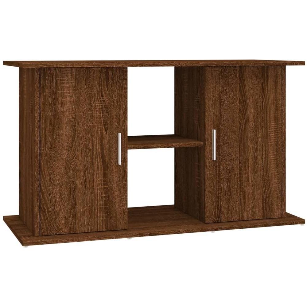Supporto Acquario 101x41x58 cm Legno Multistrato Rovere Marrone - Foto 1