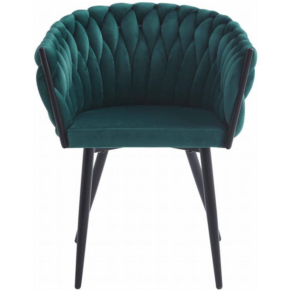 Sedia MAYAN - Ergonomica in velluto verde per soggiorno, ufficio, sala da pranzo CODICE 3899 x 1 - Foto 2