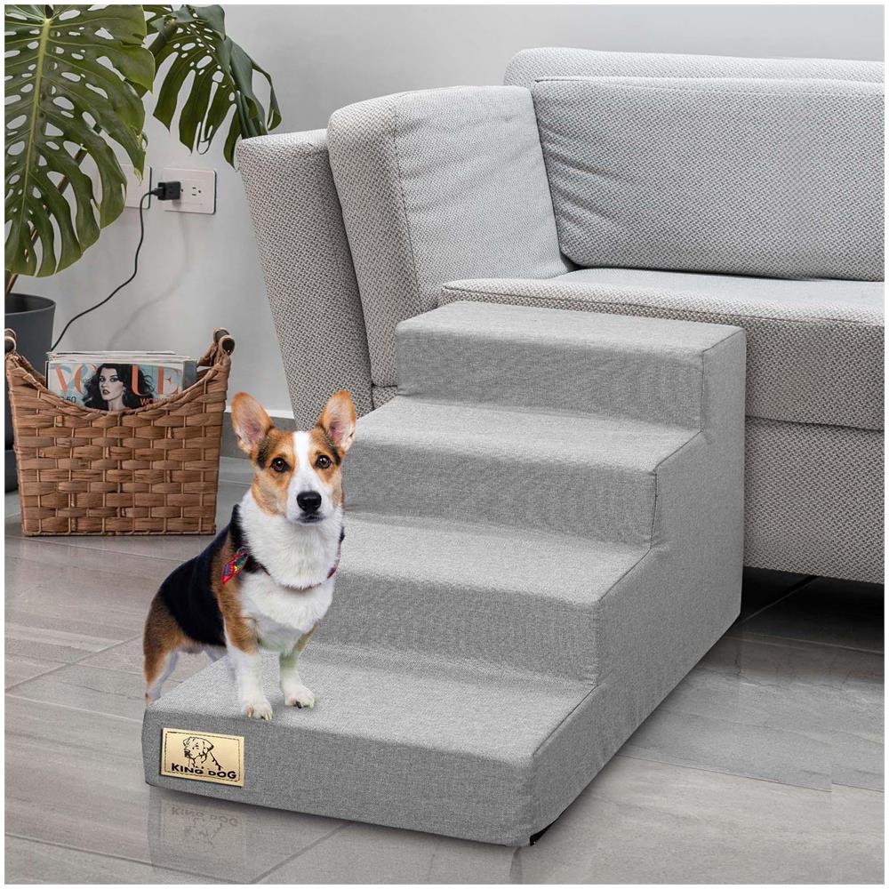 Scala per cani 60x40x30 cm, impermeabile, grigia, antiscivolo - Foto 9