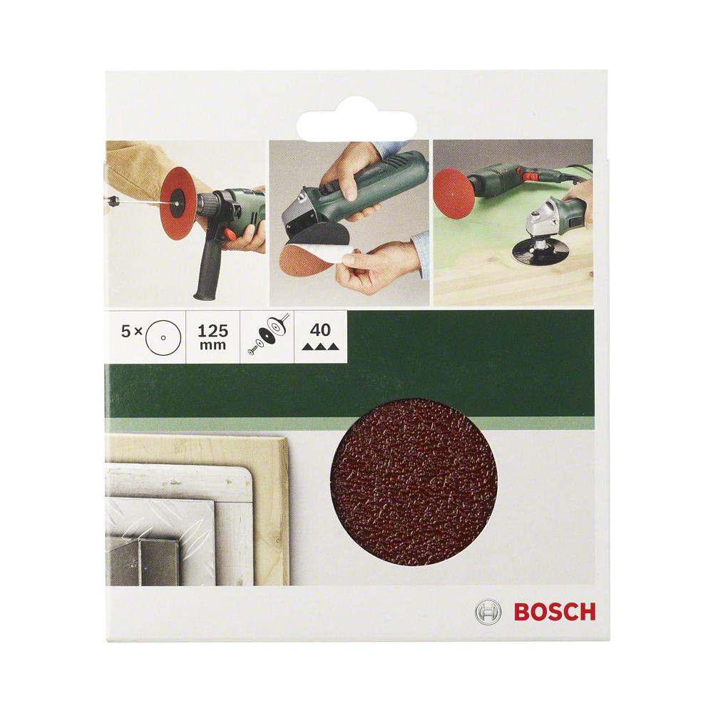 5 Fogli Abrasivi Per Platorello Diam. 125mm No Fori Fissaggio Staffa G40 - Foto 1