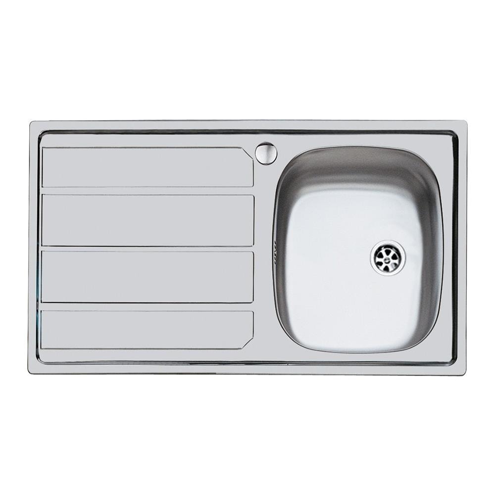 Lavello A Incasso In Acciaio Inox, 1 Vasca Destra, Scarico 79x50 Cm - Foto 1