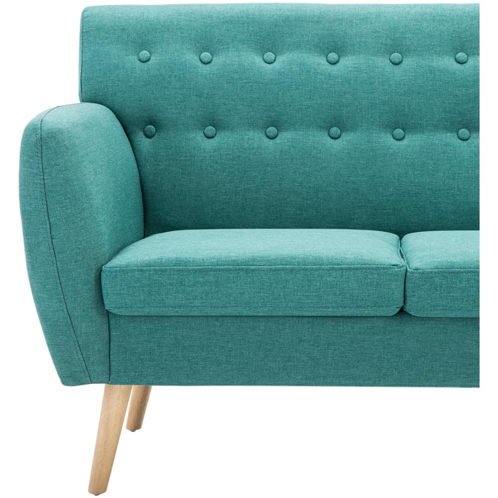 Divano A 3 Posti In Stoffa Imbottito 172x70x82cm Verde - Foto 7