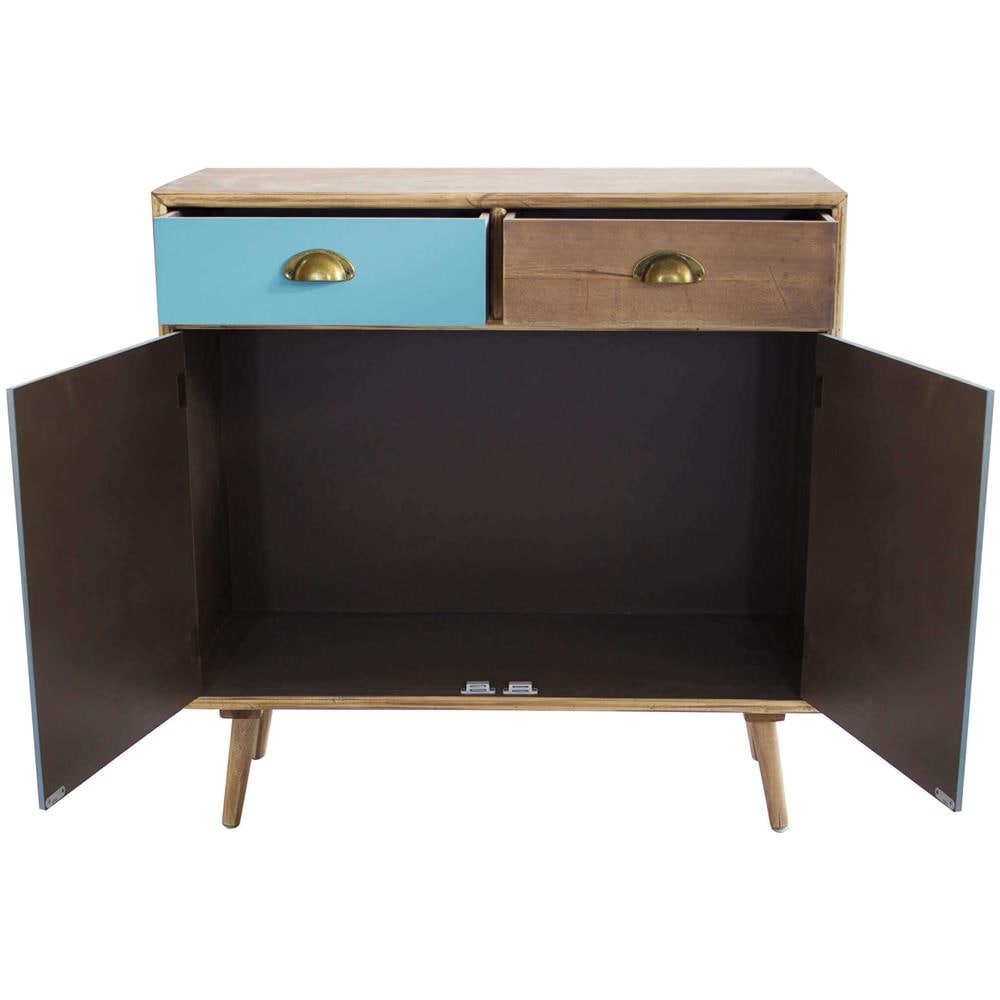 Adeline - Mobiletto 2 Ante E 2 Cassetti In Mdf Multicolor - Foto 2