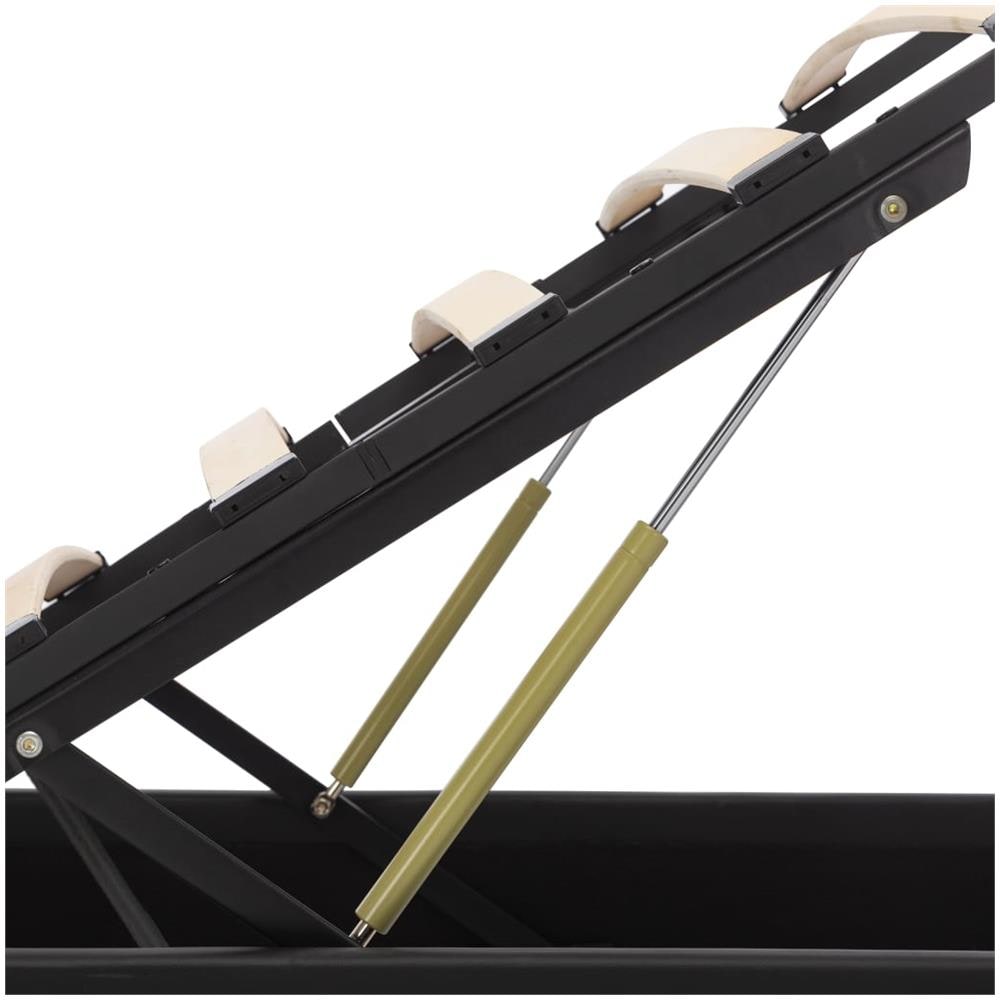 Giroletto Contenitore Idraulico LED Nero Similpelle 160x200 cm - Foto 15