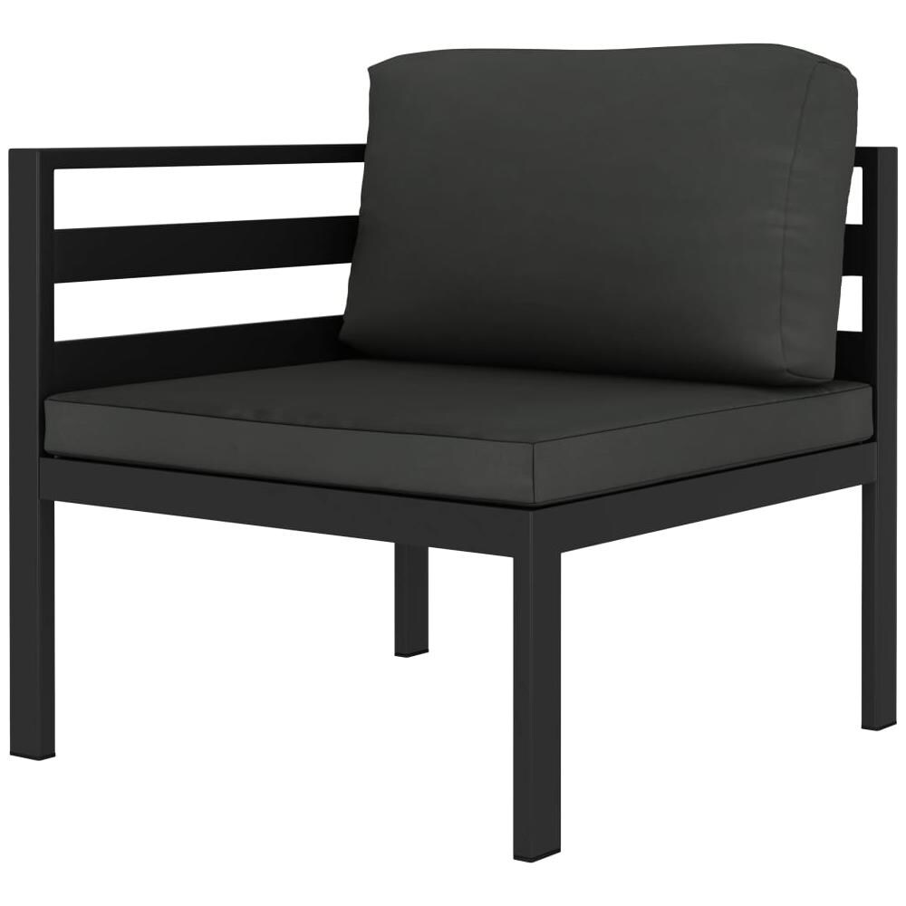 Set Divani Da Giardino 2 Pz Con Cuscini In Alluminio Antracite - Foto 2