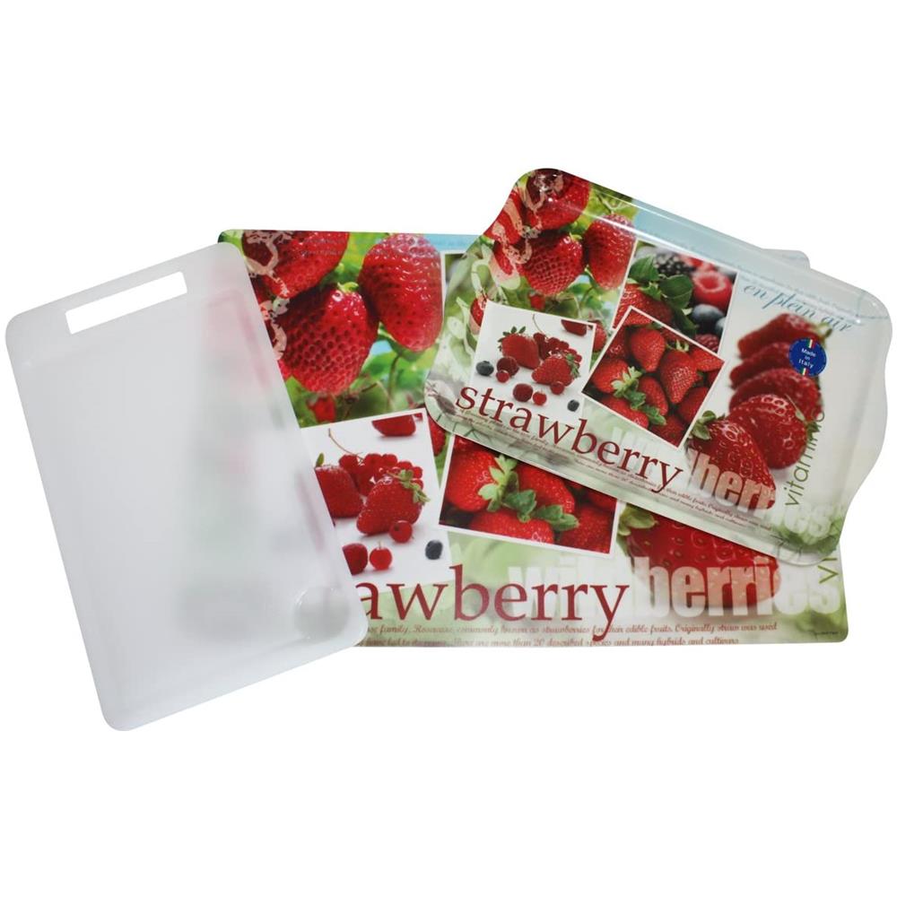 Kit Vassoio, Tovaglietta Strawberry, Tagliere Bianco Made In Italy - Foto 1