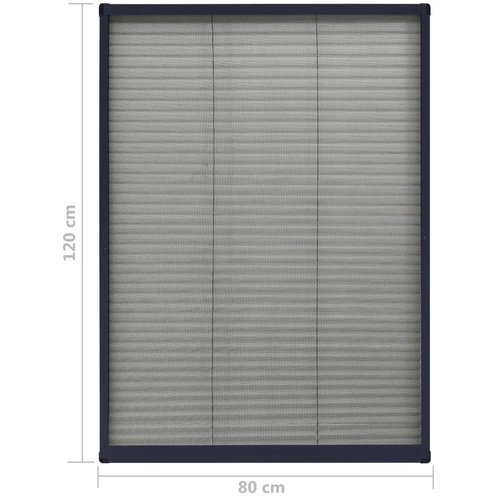 Zanzariera Plissettata Finestre Alluminio Antracite 80x120 Cm - Foto 7