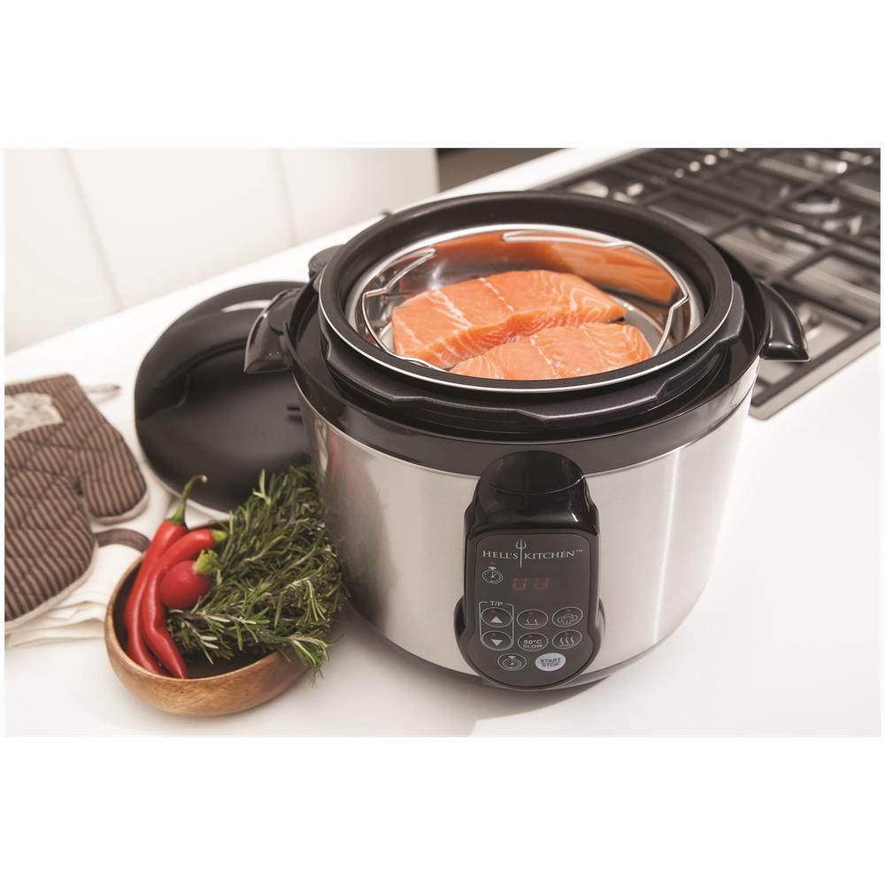 Hell S Kitchen Pentola A Pressione Elettrica Hell S Kitchen 800w Nero Argento Eprice