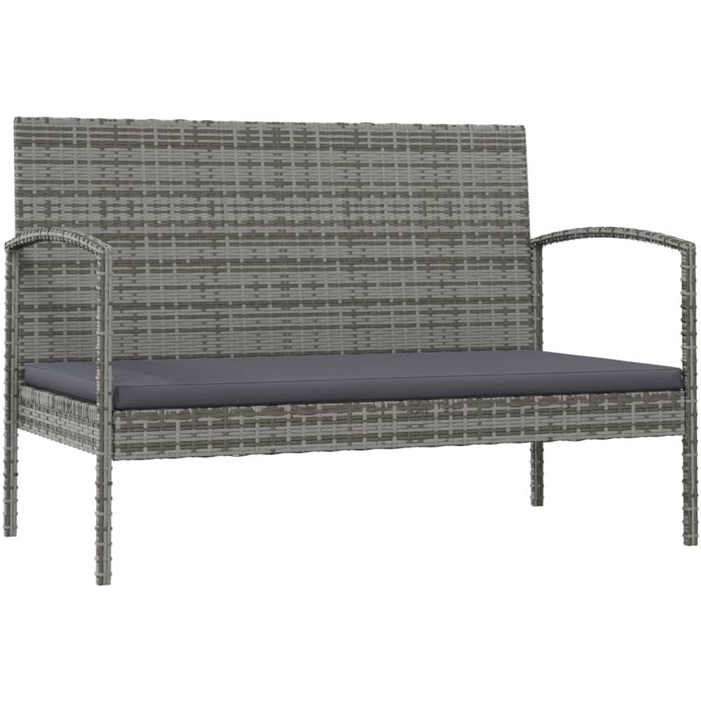 Set Divani Da Giardino 8 Pz Con Cuscini In Polyrattan Grigio - Foto 3