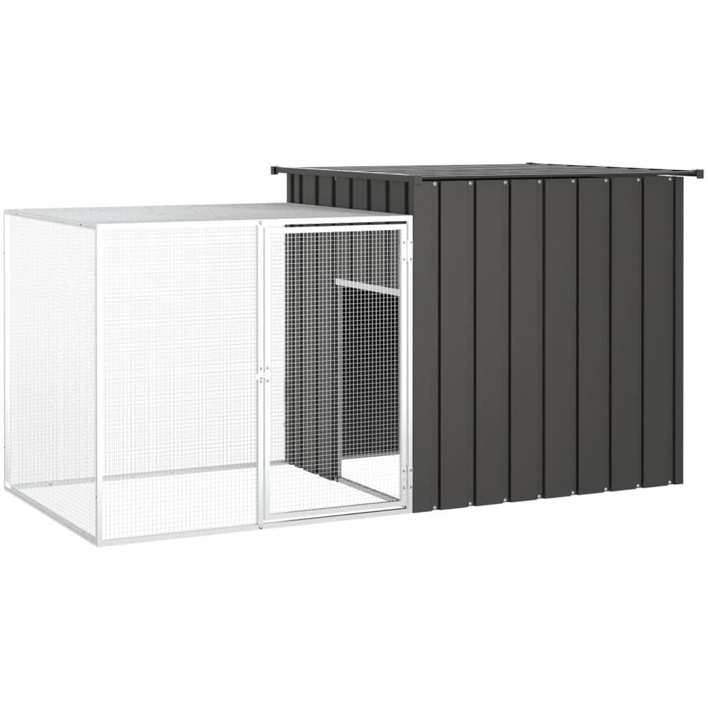 Gabbia Per Polli Antracite 200x91x100 Cm Acciaio Zincato - Foto 1