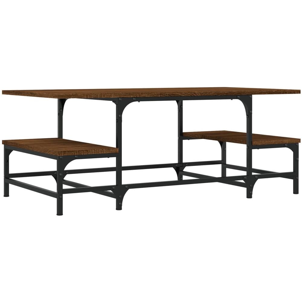 Tavolino Salotto Rovere Marrone 100x50,5x40cm Legno Multistrato - Foto 2