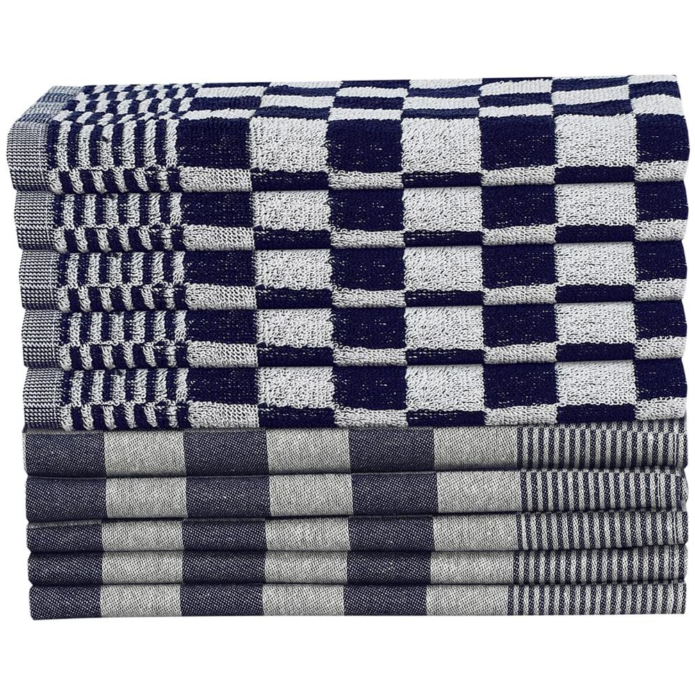 Set Strofinacci 10 Pz In Cotone Blu E Bianco - Foto 3