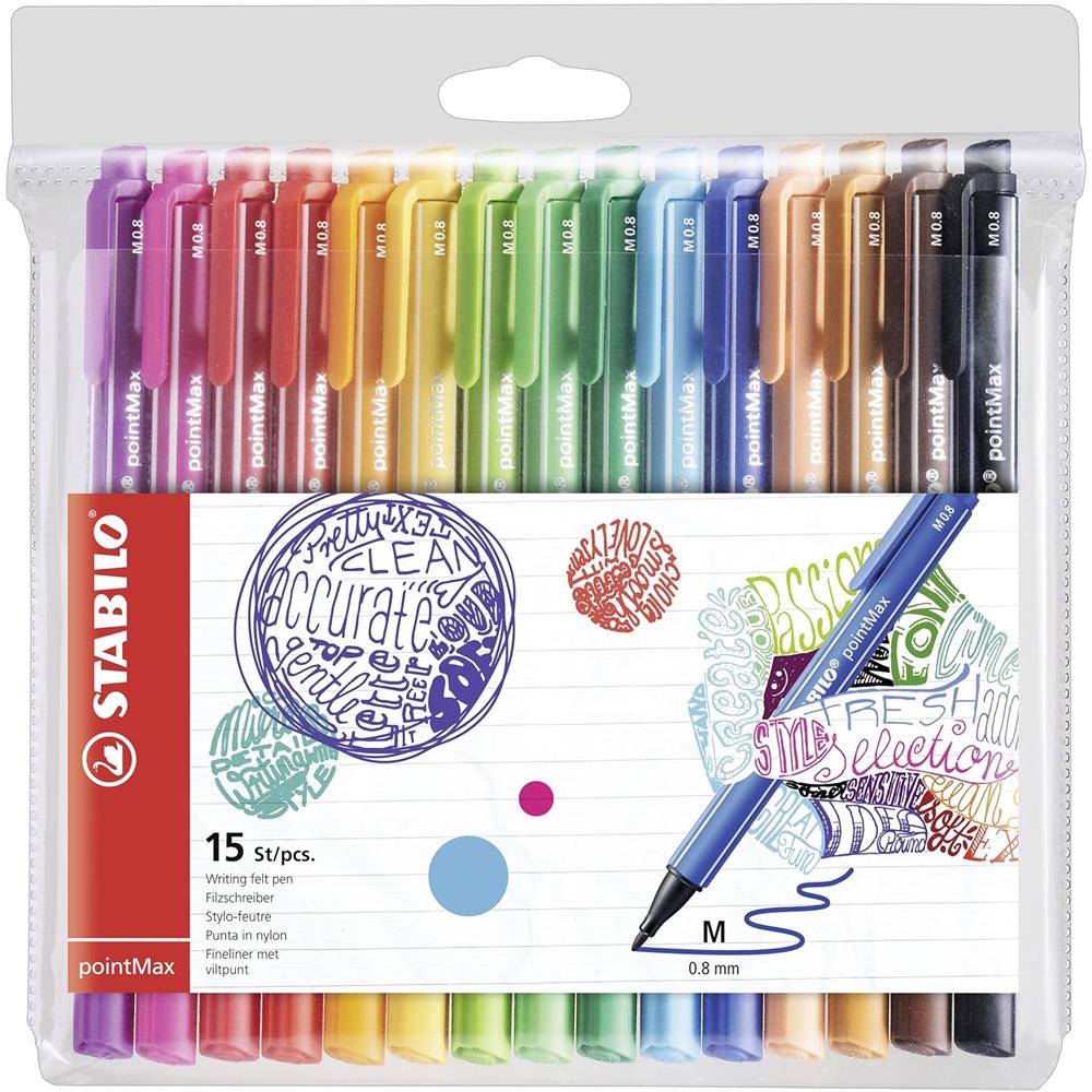pointMax - Fineliner Premium - Astuccio da 15 - Colori assortiti - Foto 1