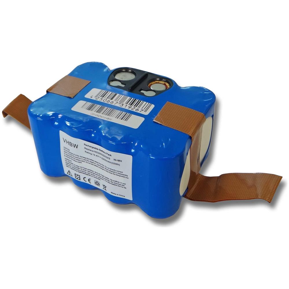 14.4V vhbw NiMH batteria 2000mAh per robot aspirapolvere home cleaner come YX-Ni-MH-022144