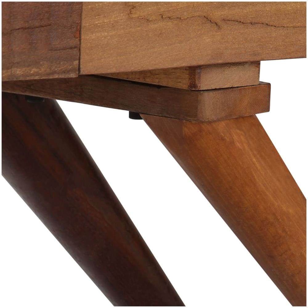 Credenza In Legno Massello Di Recupero 110x30x75 Cm Marrone - Foto 7