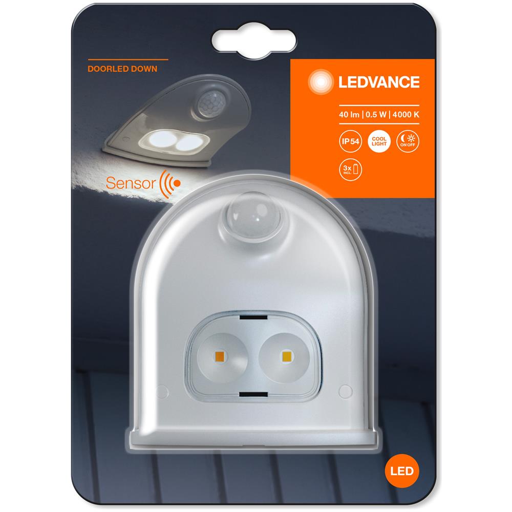 Ledvance Lampada Da Esterno Led A Parete Con Alimentatore A Batteria, Door Led Down / 0,95 W, 4.5 V, Bianco Freddo, 4000 K, Materiale: Polycarbonat (pc), Ip54 - Foto 9