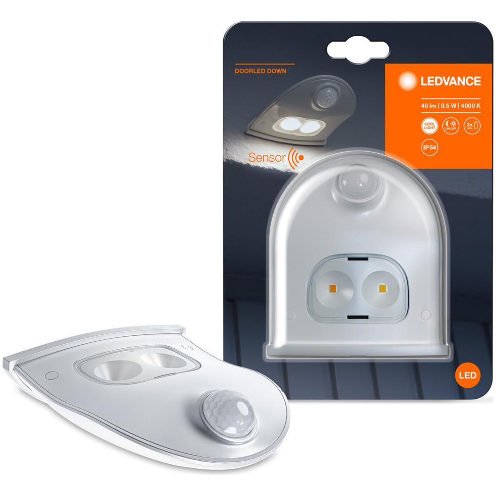 Ledvance Lampada Da Esterno Led A Parete Con Alimentatore A Batteria, Door Led Down / 0,95 W, 4.5 V, Bianco Freddo, 4000 K, Materiale: Polycarbonat (pc), Ip54 - Foto 2