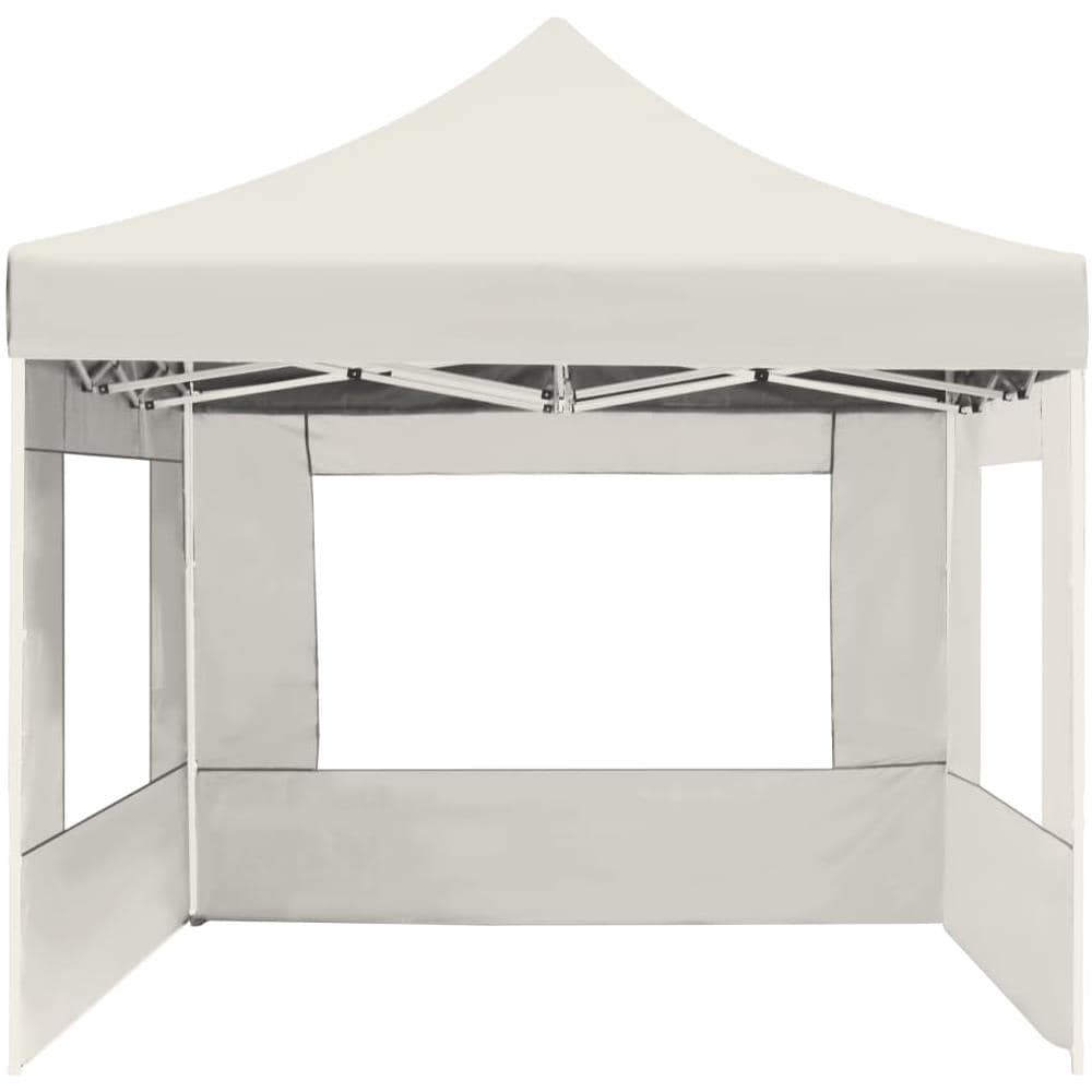 Gazebo Professionale Pieghevole Pareti Alluminio 4,5x3m Crema - Foto 10