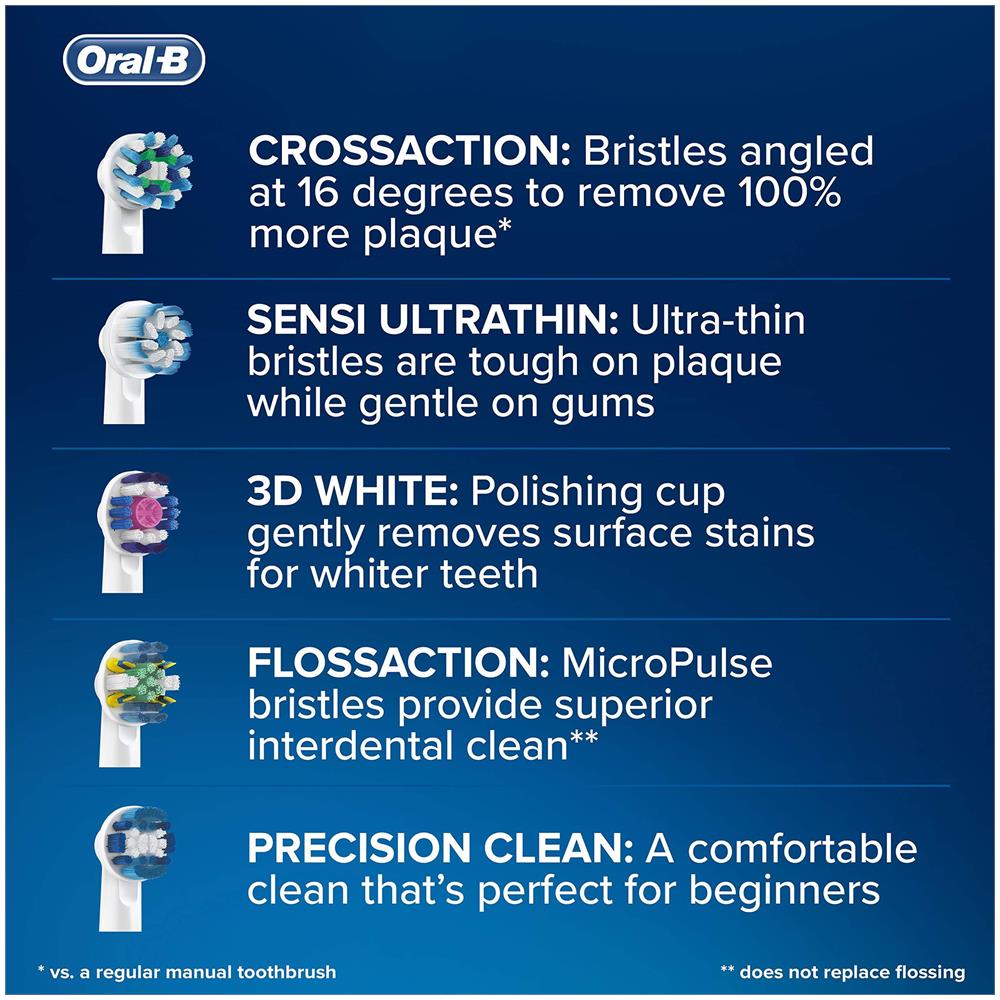 Oral-B Aufsteckbürsten Cross Action 4er schwarz - Foto 4
