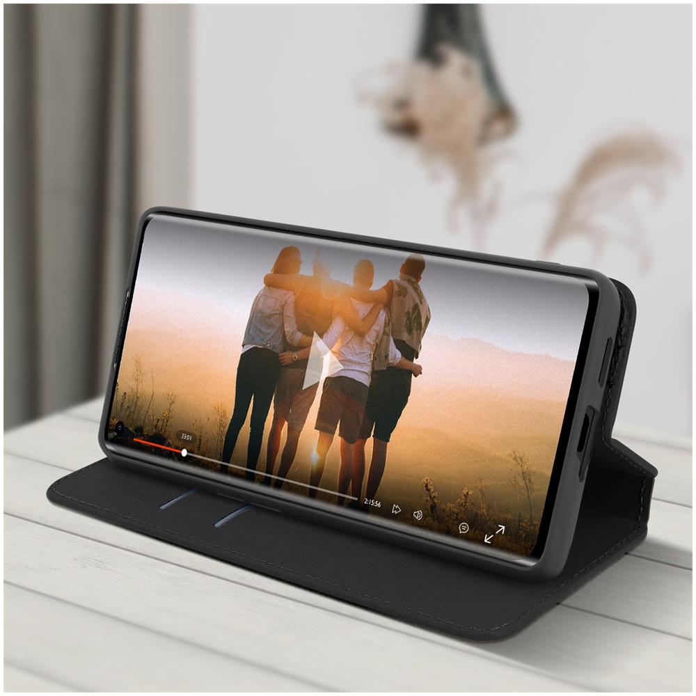 Custodia Oppo Reno 4 Pro 5g Portacarte Funzione Supporto Similpelle Nero - Foto 5