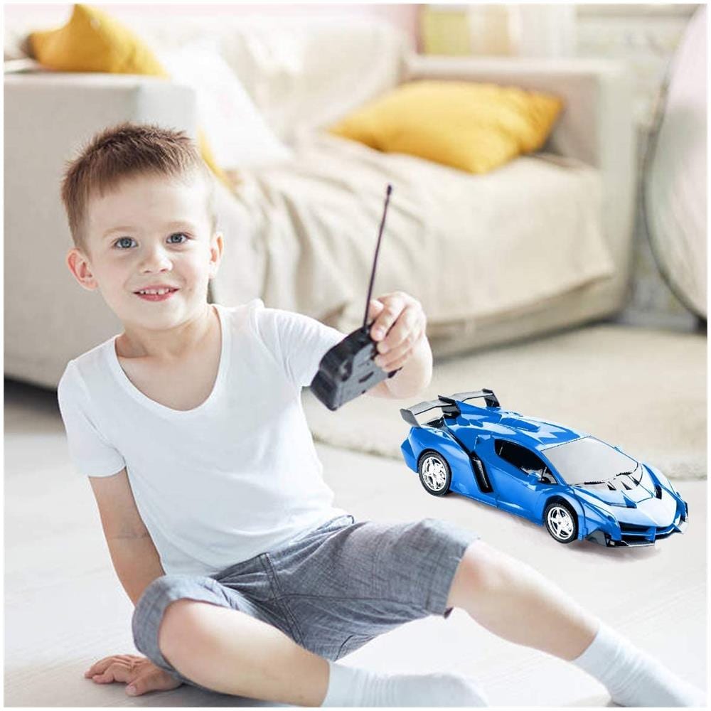 Macchina Robot Telecomandata Transformers Giocattolo Per Bambini Blu - Foto 2