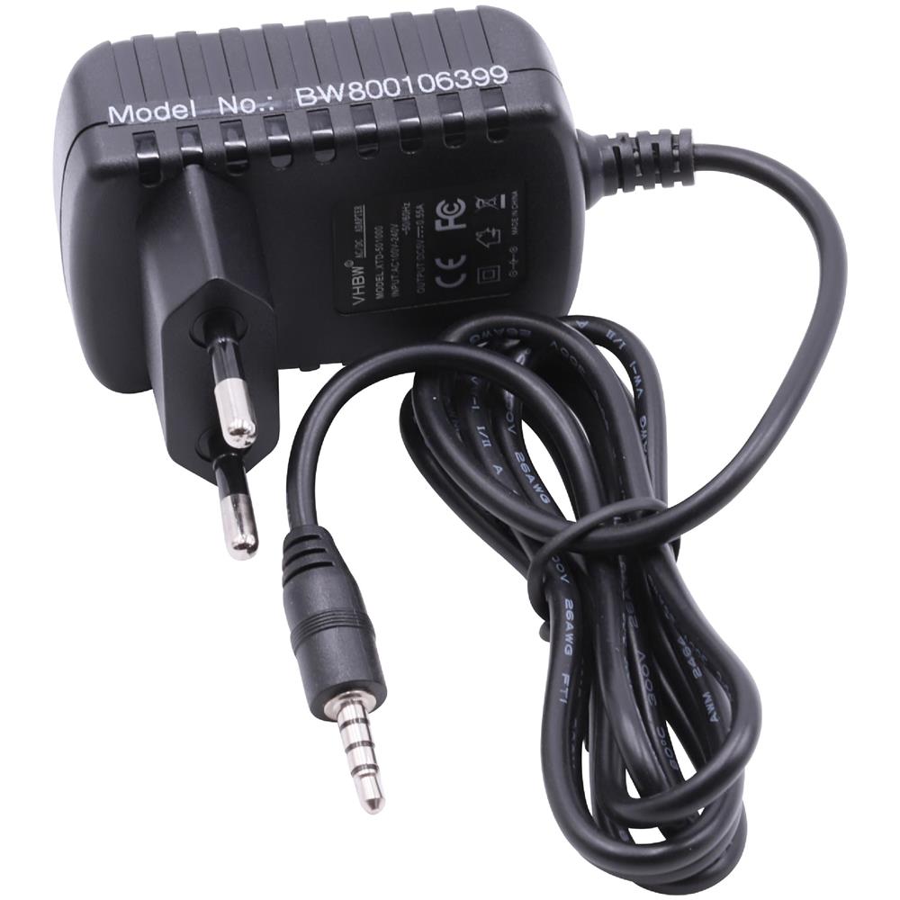 Caricabatterie Vhbw Per Telefono Emporia RL-V170 / RL-V170EU - Cavo 2 Metri, 5V, Nero