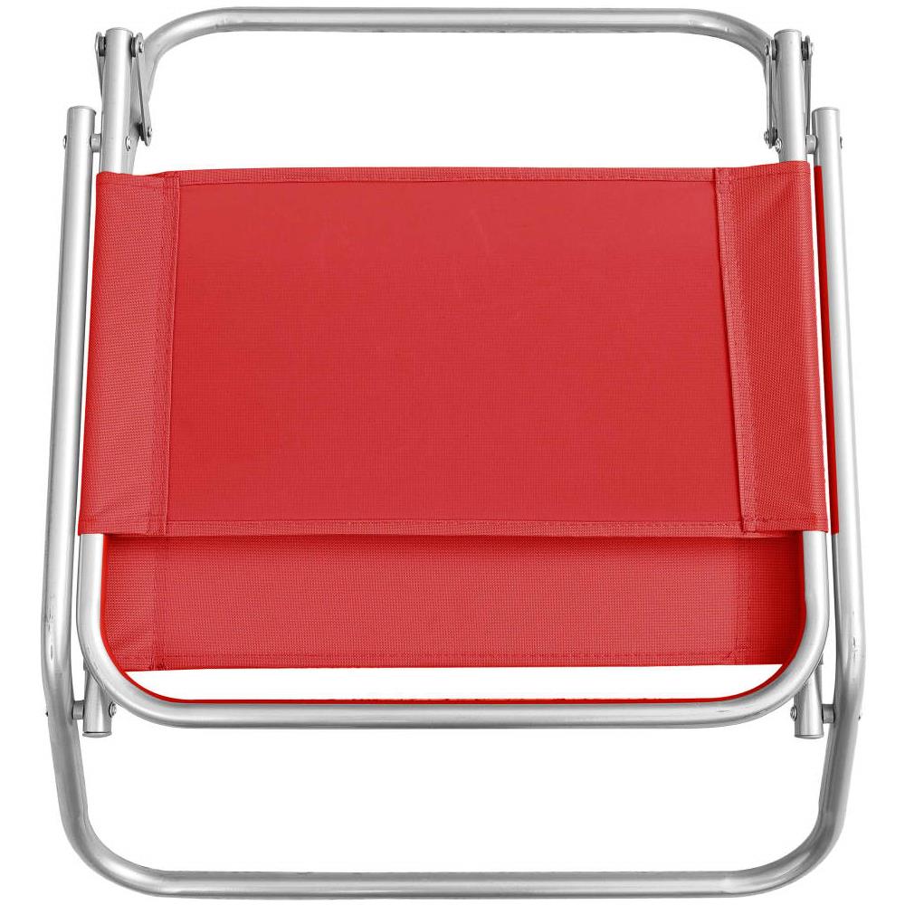 Sedie da Spiaggia Pieghevoli 2 pz in Tessuto Rosso - Foto 1