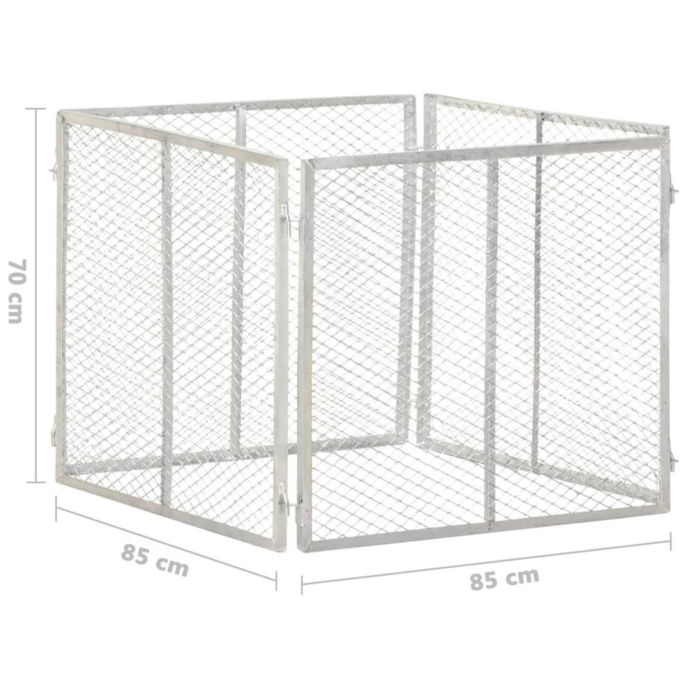 Compostiera da Giardino 85x85x70 cm in Ferro Zincato - Foto 6