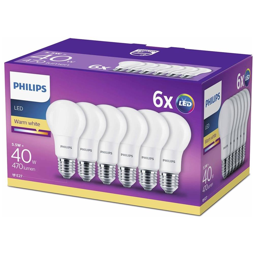 Lampadine a LED 6 pz 5,5 W 470 Lumen 929001234291 - Foto 1