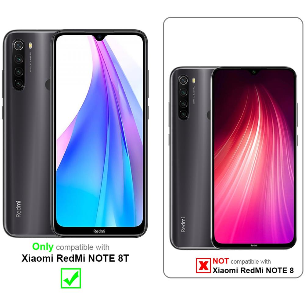 Custodia Compatibile Con Xiaomi Redmi Note 8t In Rosso Mela - Coperchio Protettiva Con Chiusura Magnetica, Funzione Stand E Tasca Per Le Carte - Foto 2