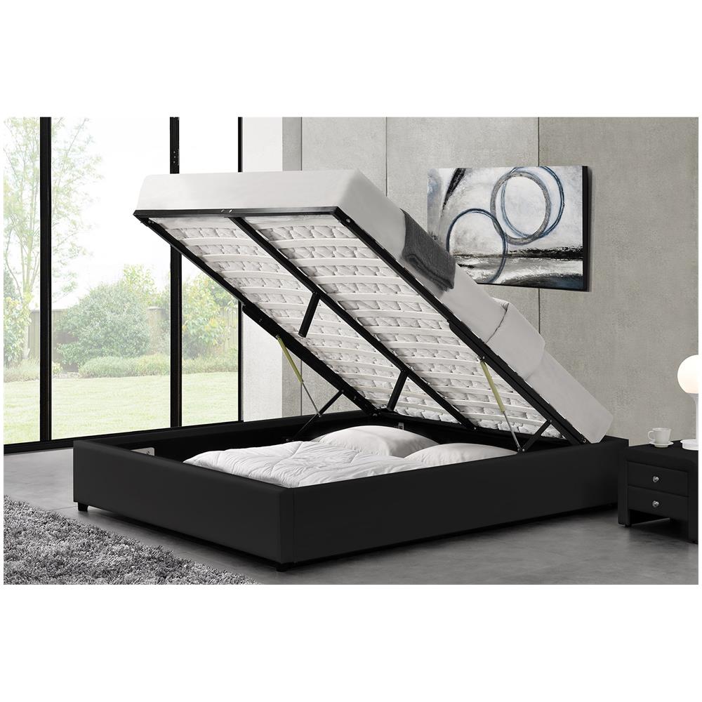 Kennington Struttura Letto Nera Con Contenitore Integrato160x200 Cm - Foto 2