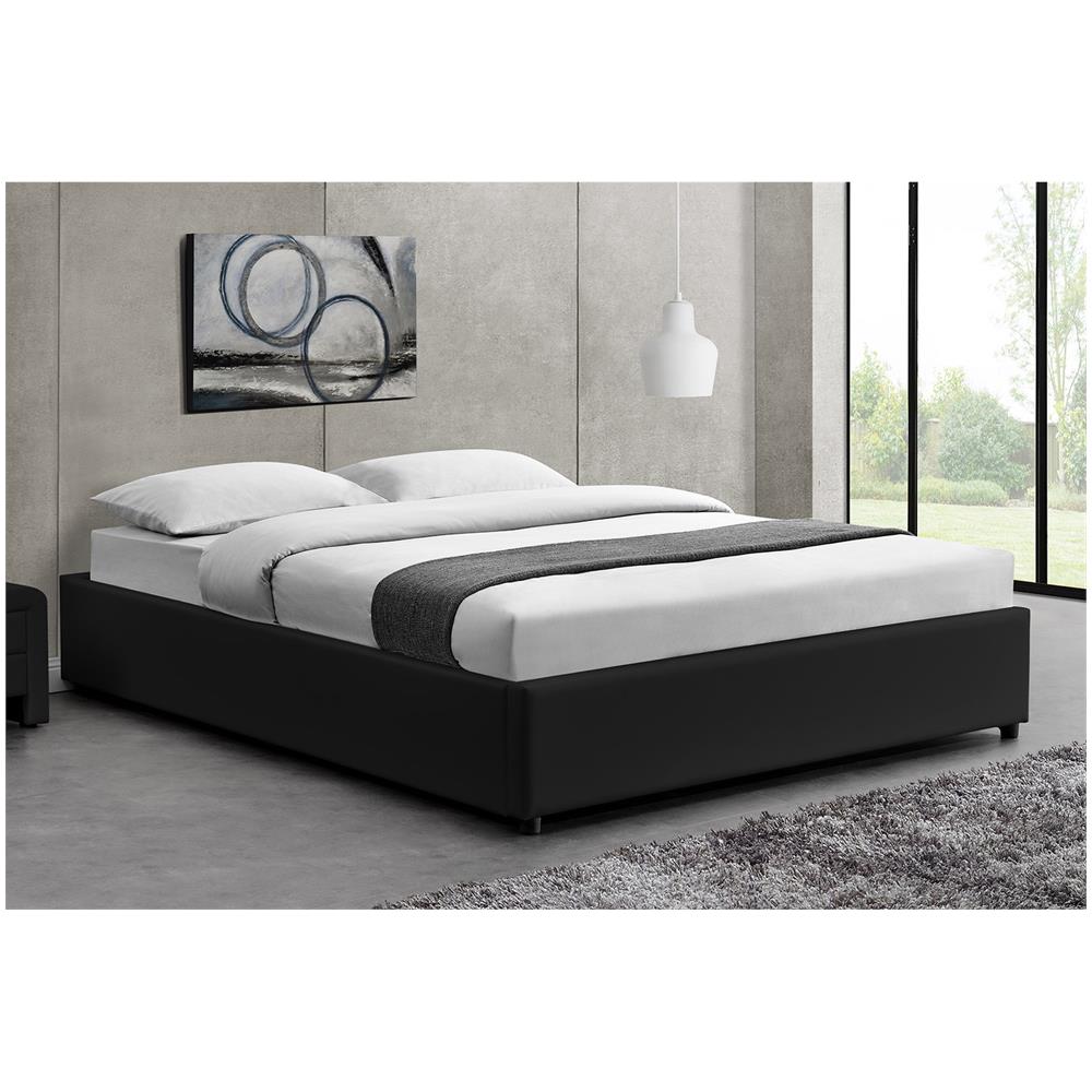 Kennington Struttura Letto Nera Con Contenitore Integrato160x200 Cm - Foto 1