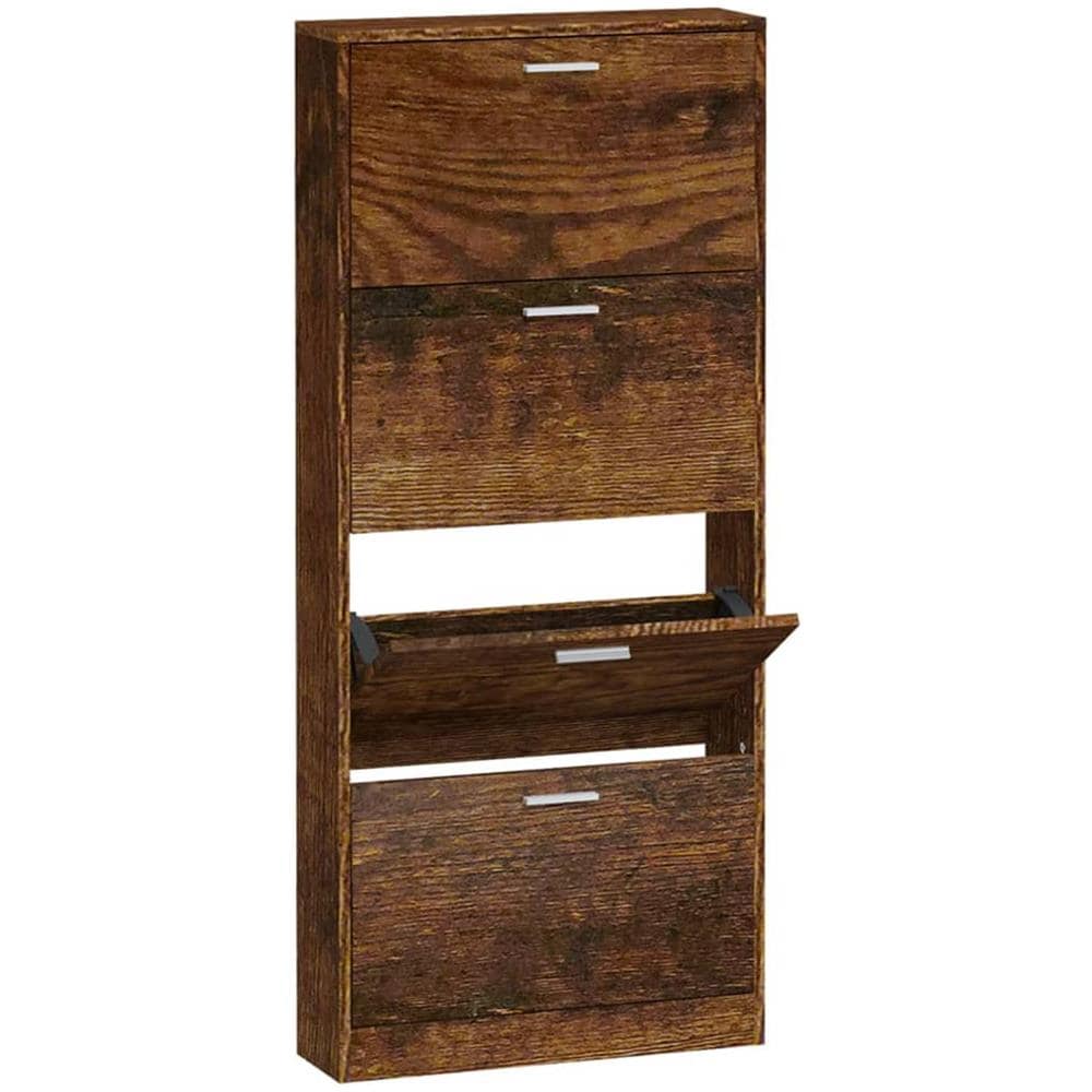 Scarpiera Rovere Fumo 59x17x150 Cm In Legno Multistrato - Foto 2