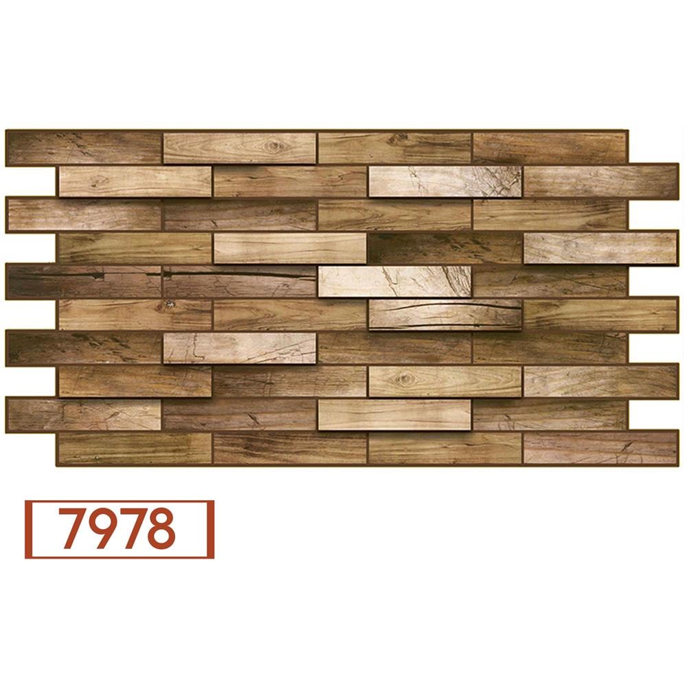Pannelli 3d Rivestimento A Parete In Pvc Effetto Pietra, Mosaico, Legno Realistici E Isolanti. - 7978 (mis. 980x480mm) - Foto 1