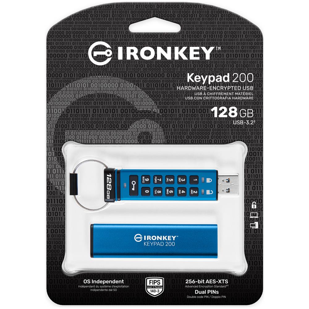 Technology IronKey Keypad 200 da 128 GB, FIPS 140-3 livello 3 (in fase di approvazione) crittografata AES-256 - Foto 5