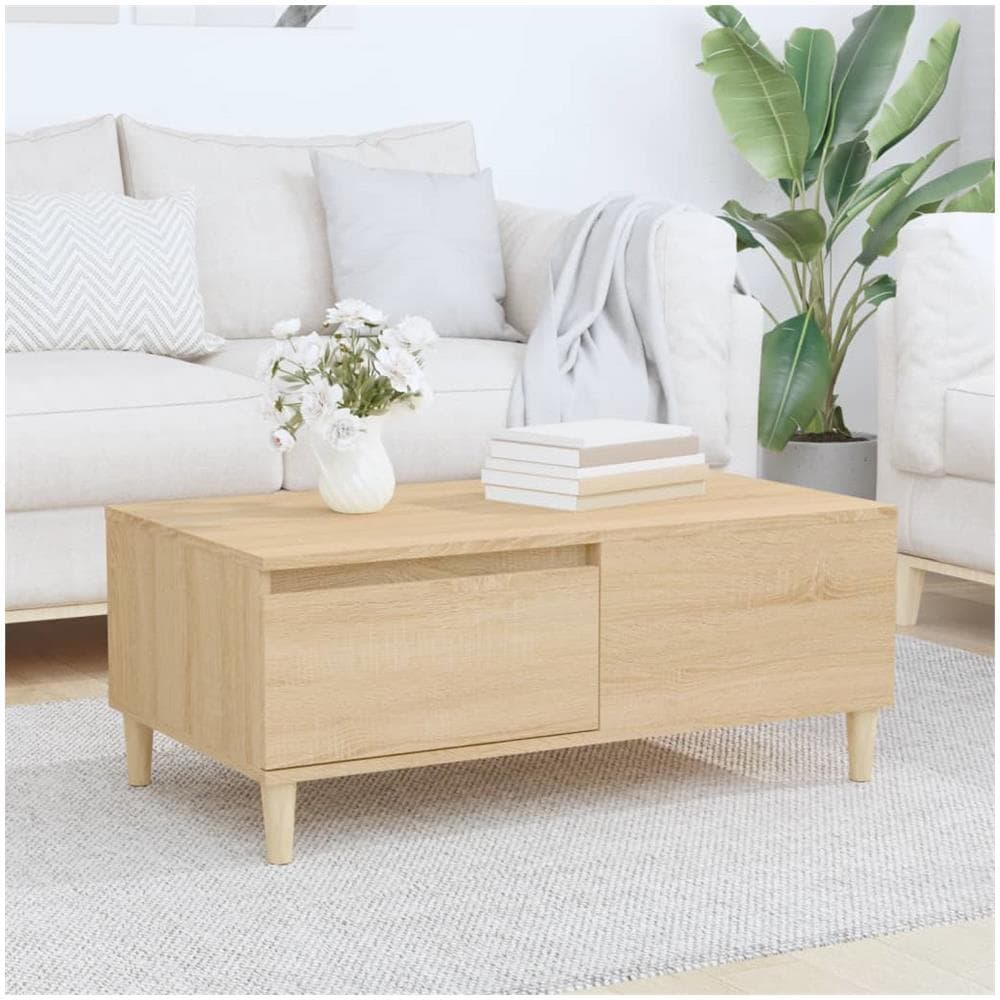 Tavolino Salotto Rovere Sonoma 90x50x36,5 Cm Legno Multistrato - Foto 1